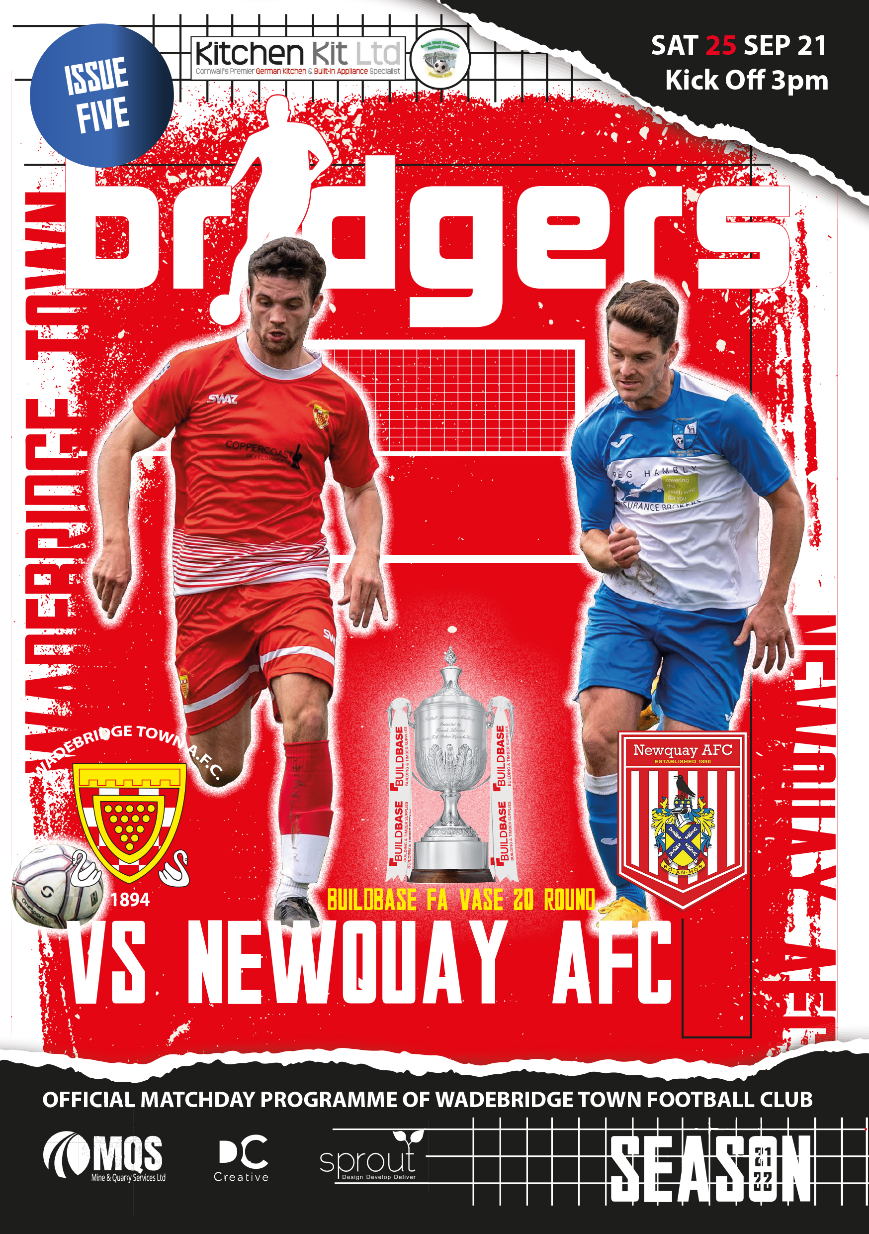 Matchday Programme: Newquay Vase Home 2021