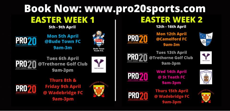 Pro20 Soccer Academy Easter Courses