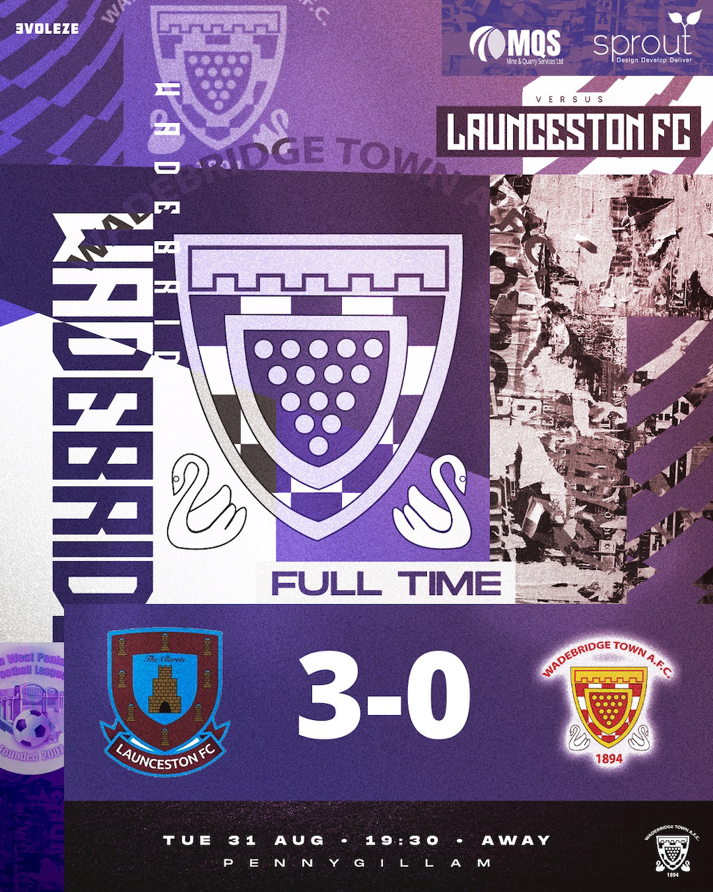 Full Time: Launceston 3 v 0 Wadebridge Town
