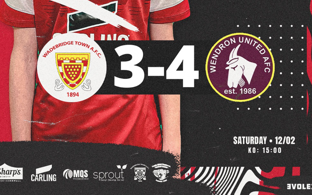 Match Report: Wadebridge Town 3 v 4 Wendron United