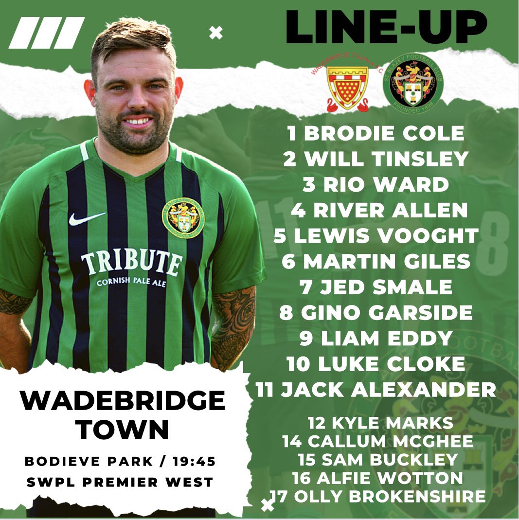 St Blazey Lineup: Wadebridge Town 1 v 0 St Blazey