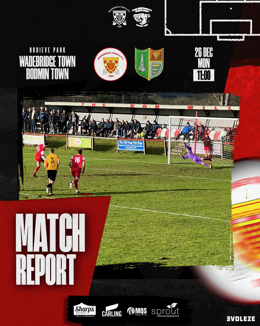 Match Report: Wadebridge Town 7 v 2 Bodmin Town