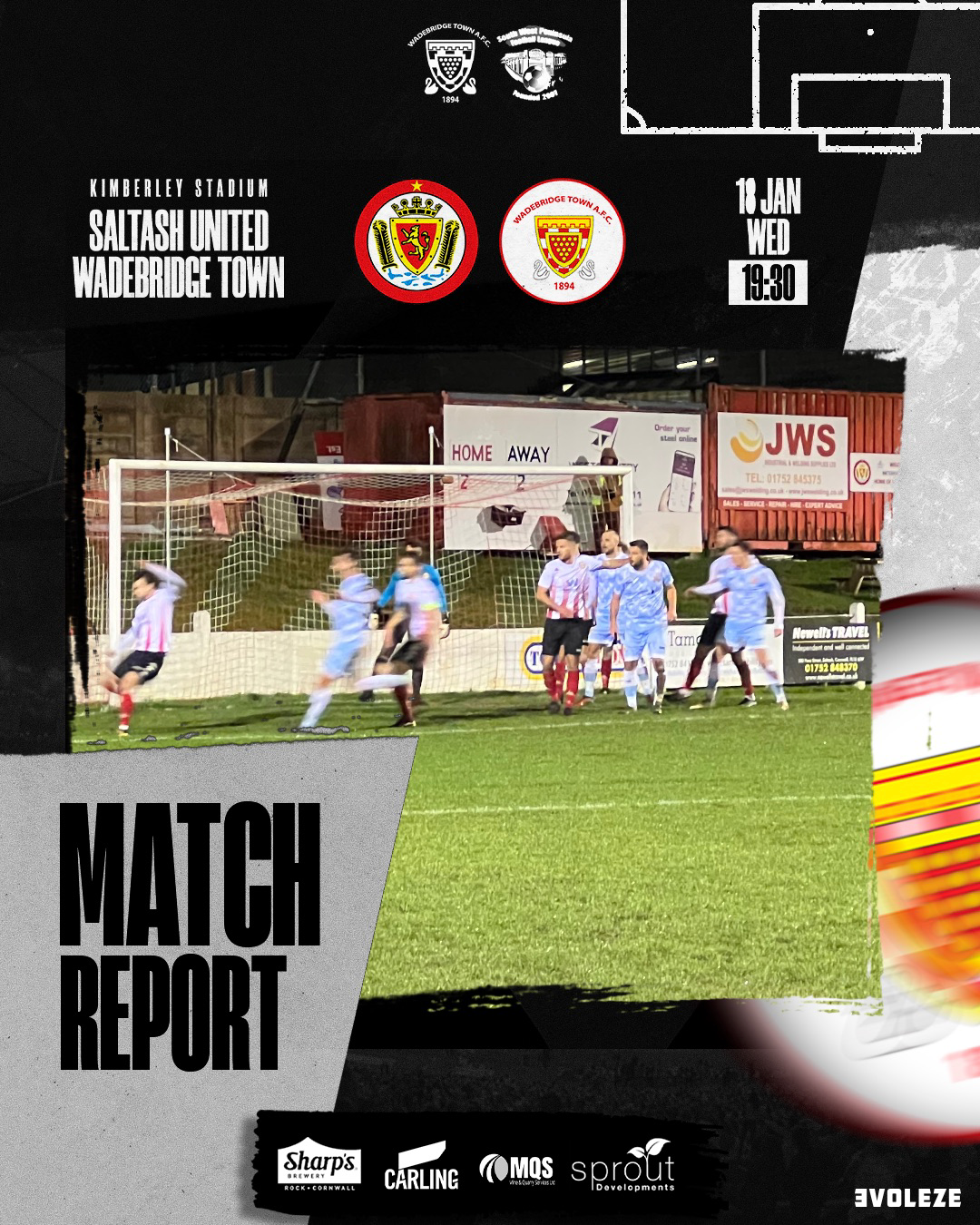 Match Report: Saltash United 5 v 4 Wadebridge Town