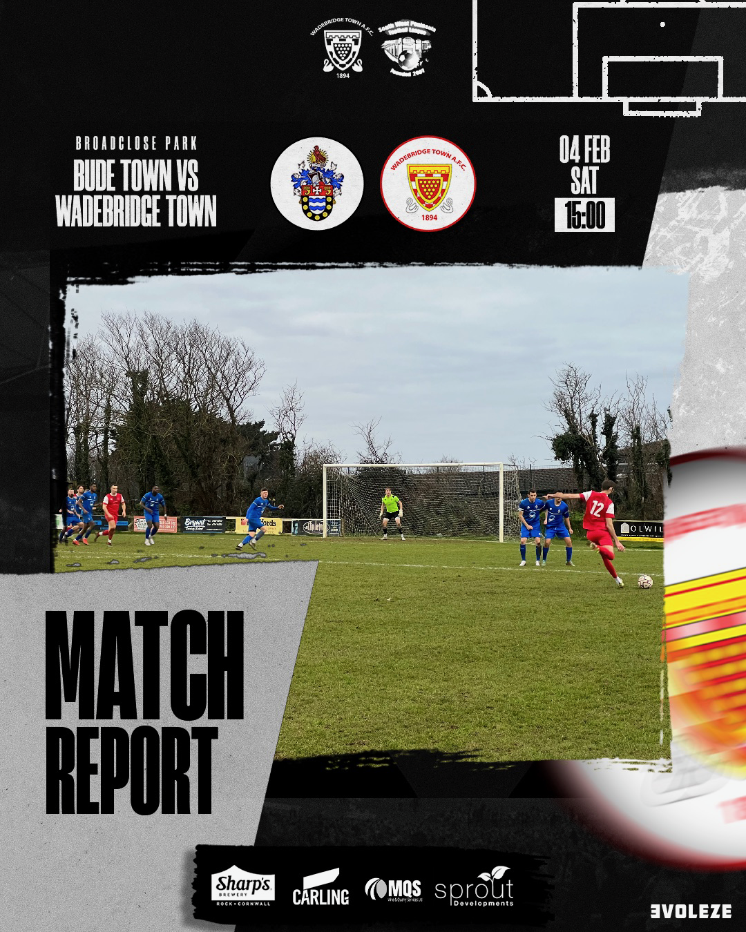 Match Report: Bude Town 1 v 1 Wadebridge Town