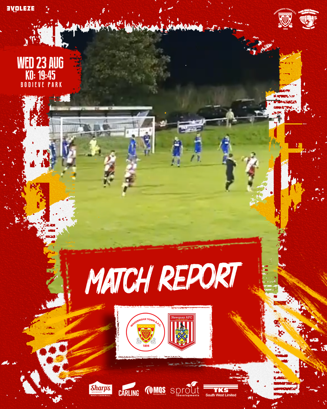 Match Report: Wadebridge Town 2 v 2 Newquay